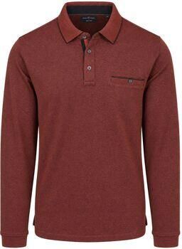 Casamoda Sweater Longsleeve Polo Structure Brique