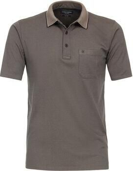 Casamoda T-shirt Polo Stretch Melange Taupe