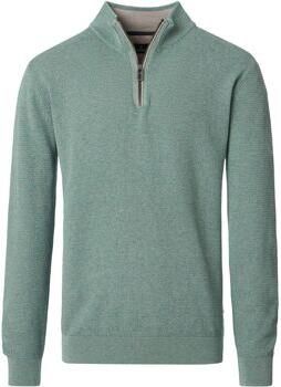 Casamoda Trui Halfzip Trui Structure Melange Lichtgroen