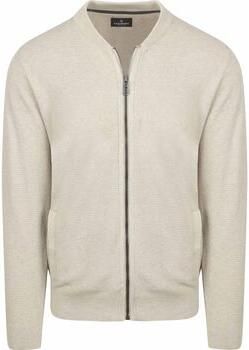 Casamoda Vest Zip Structure Ecru