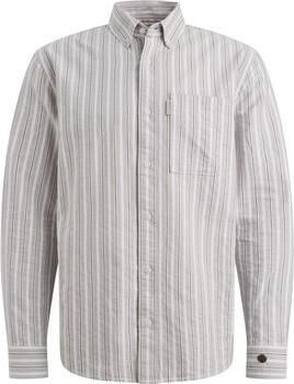 Cast Iron Overhemd Lange Mouw Overhemd Oxford Stripe Lichtblauw