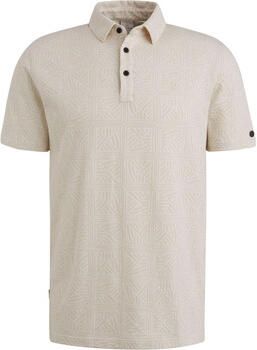 Cast Iron T-shirt Polo Jacquard Print Ecru