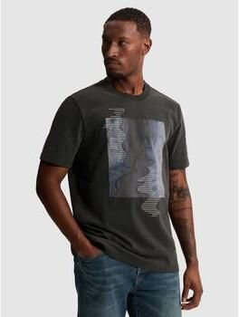 CAST IRON Heren Polo's & T-shirts Short Sleeve R-neck Regular Fit Peached Jersey Antraciet - Foto 10