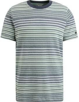 Cast Iron T-shirt Strepen Blauw Groen