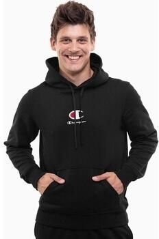 Champion Hoodie Slim Fit Geborstelde Fleece Black Heren