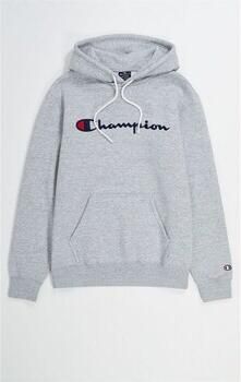 Champion Grijze Geborduurde Script Logo Hoodie Gray Heren