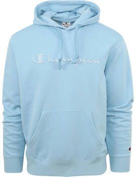 Champion Sweater Hoodie Logo Lichtblauw