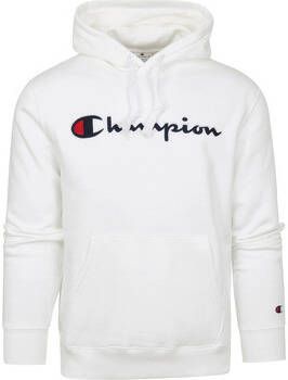 Champion Sweater Hoodie Logo Wit