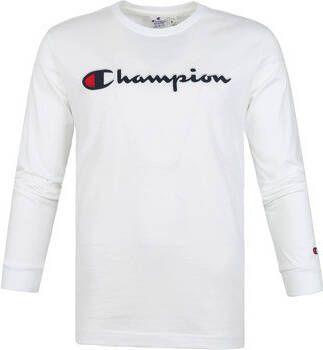 Champion T-shirt Longsleeve T-Shirt Script Logo Wit