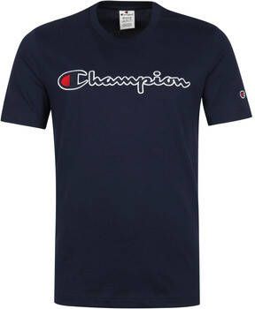 Champion T-shirt T-Shirt Script Logo Donkerblauw