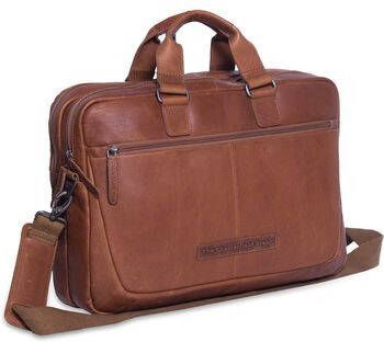 Chesterfield Laptoptas Leren Laptoptas 16 inch Seth Cognac