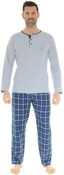 Christian Cane Pyjama's nachthemden PYJAMA LONG GRIS DORIAN