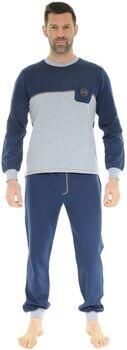 Christian Cane Pyjama's nachthemden PYJAMA LONG JOGGING BLEU DORIAN