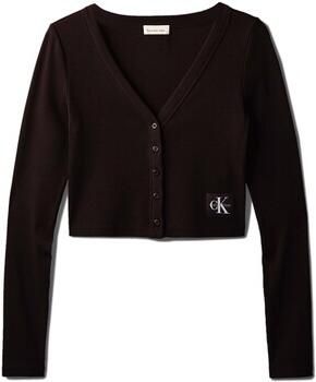 Calvin Klein Jeans Kort gebreid jack met knoopsluiting