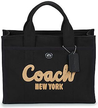 Coach Geborduurd Logo Canvas Cargo Tote Tas Black Dames - Foto 8