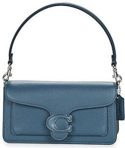 Coach Hobo bags Polished Pebble Leather Covered C Closure Tabby Sh in blue