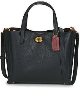 Coach Totes Polished Pebble Leather Willow Tote 24 in zwart