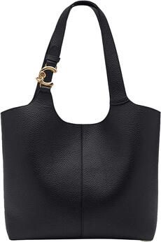 Coccinelle Zwarte Leren Tote Tas Black Dames - Foto 2