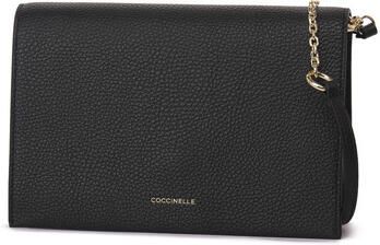 Coccinelle Zwarte Leren Schoudertas met Magneetsluiting Black Dames