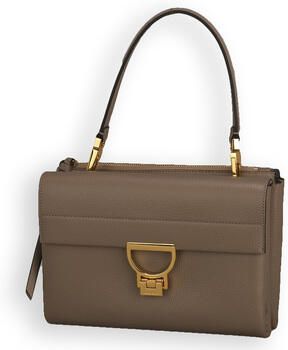 Coccinelle Beige Leren Handtas met Afneembaar Handvat Beige Dames