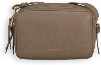 Coccinelle Grijze Leren Schoudertas met Rits Gray Dames - Foto 5