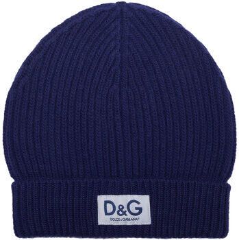 Dolce & Gabbana Blauw Geribbeld Logo Ontwerp Blue Heren
