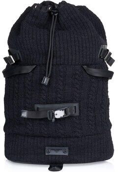 Dolce & Gabbana Zwart Zilver Wol Tricot Rugzak nen Black