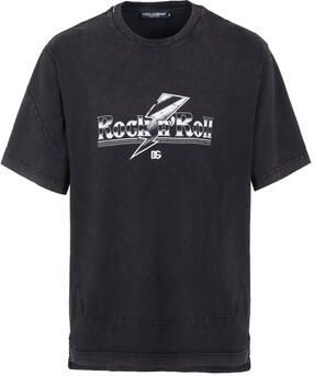 Dolce & Gabbana Bedrukt t-shirt Zwart Heren