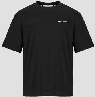 Daily Paper Zwarte katoenen T-shirt met logo Black Heren