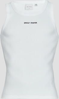 Daily Paper Geribbelde tanktop met geborduurd logo White Heren - Foto 2