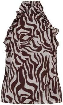 DANTE6 Dames Tops & T-shirts Galilee Printed Halter Top Bruin - Foto 5