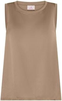 Deha Top Flared Satin Front Top