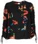 Desigual Elegant Zwart Shirt met Gerimpelde Mouwen Multicolor Dames - Thumbnail 2