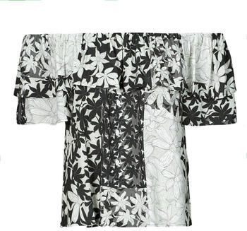 Desigual Witte Katoenen T-Shirt met Korte Mouwen Multicolor Dames