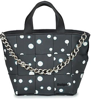 Desigual Zwarte Polyethyleen Schoudertas met Kettinghandvat Black Dames - Foto 3