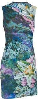 Desigual gebloemde cocktailjurk donkergroen - Foto 4