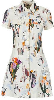 Desigual blousejurk met all over print wit - Foto 4