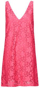 Desigual Roze Viscose Korte Jurk met Contrastdetails Pink Dames
