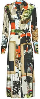 Desigual Gedrukte knoopjurk Lente Zomer Collectie Multicolor Dames - Foto 9