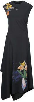 Desigual gebloemde midi jurk zwart - Foto 3