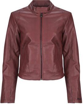 Desigual imitatieleren leren jas rood - Foto 4