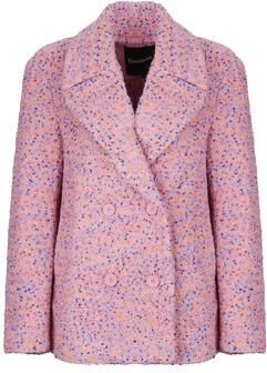 Desigual wintermantel met wol roze - Foto 4