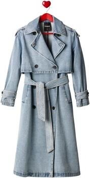 Desigual denim trenchcoat light blue denim - Foto 4
