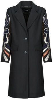 Desigual Zwarte Bedrukte Jas met Knoopsluiting Black Dames