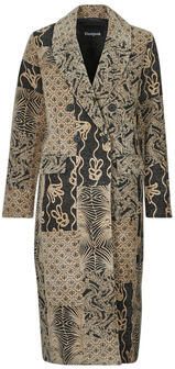 Desigual Gedrukte Revers Kraag Jas Knoopsluiting Multicolor Dames