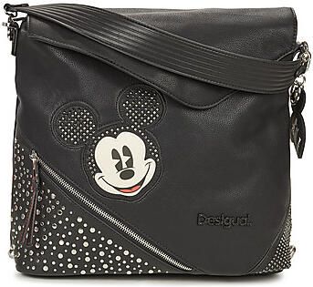 Desigual Zwarte Bedrukte Handtas Rugzak Met Ritssluiting Black Dames