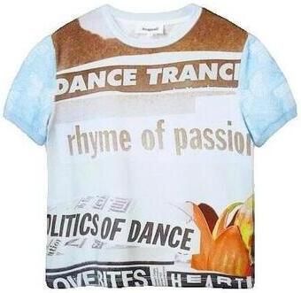 Desigual Stijlvol lichtblauw grafisch T-shirt met contrasterende accenten Multicolor Dames - Foto 2
