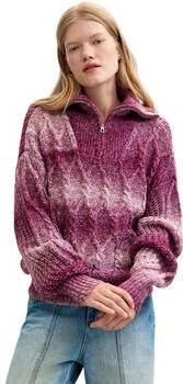 Desigual schipperstrui met wol roze - Foto 3