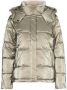 Desigual Metallic Gewatteerde Hoodie Yellow Dames - Thumbnail 1