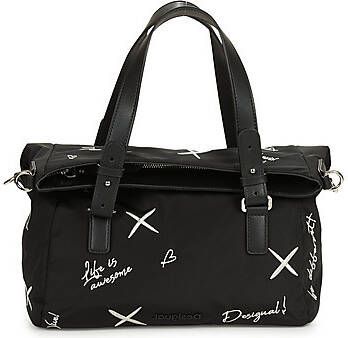 Desigual Elegante Geborduurde Handtas met Veelzijdige Bandjes Black Dames